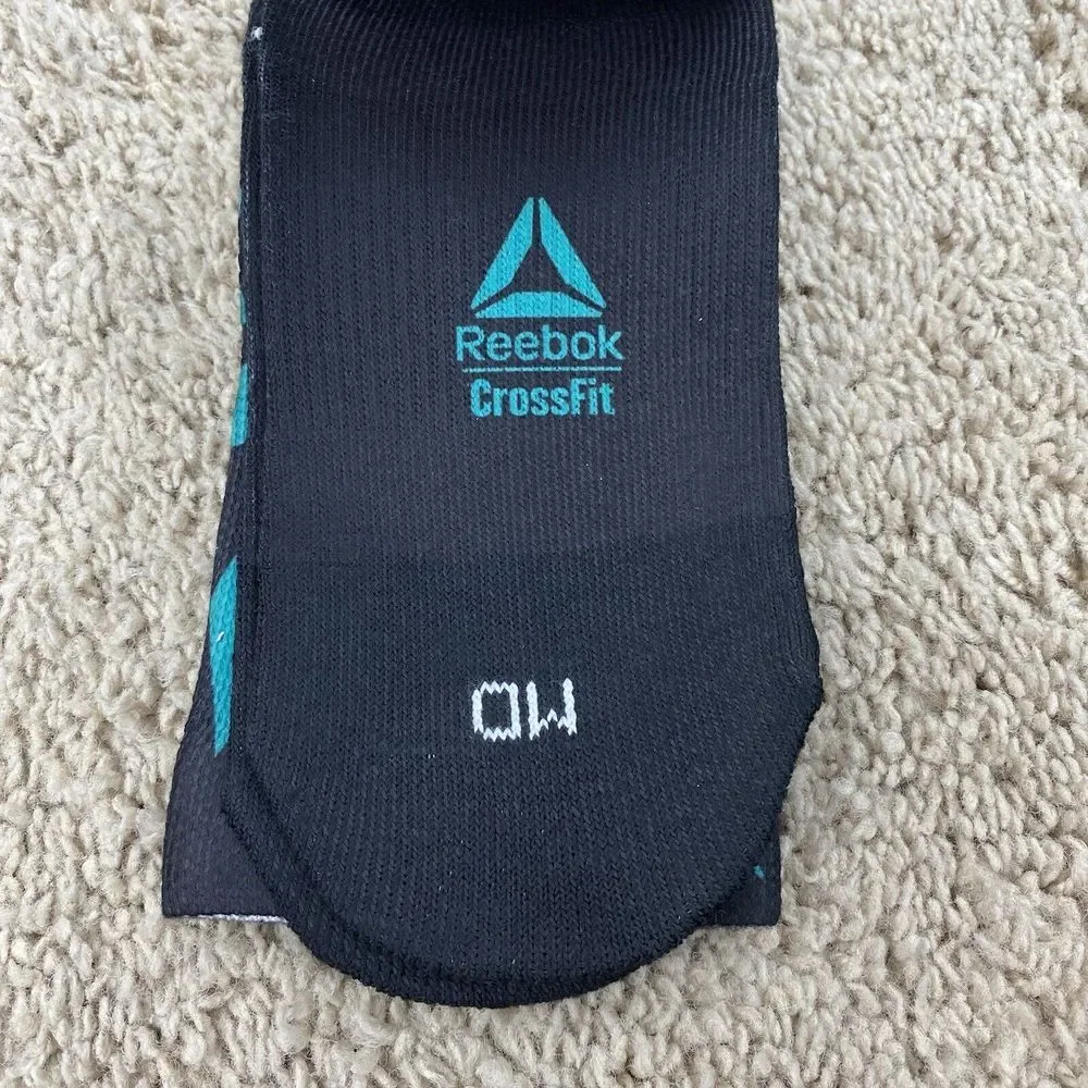 Reebok Crossfit Games Crew Socks Mens M (6-8.5) Black Teal 2016 Central Regional